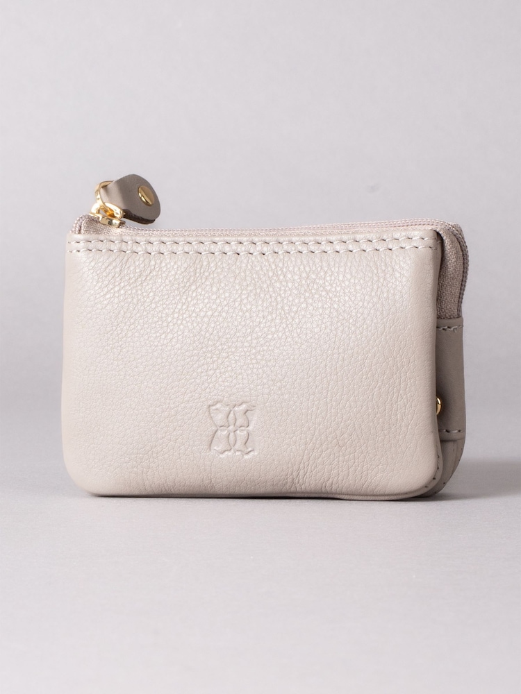 Lakeland Leather Grey Multi Pocket Coin Purse - Image 2 of 5
