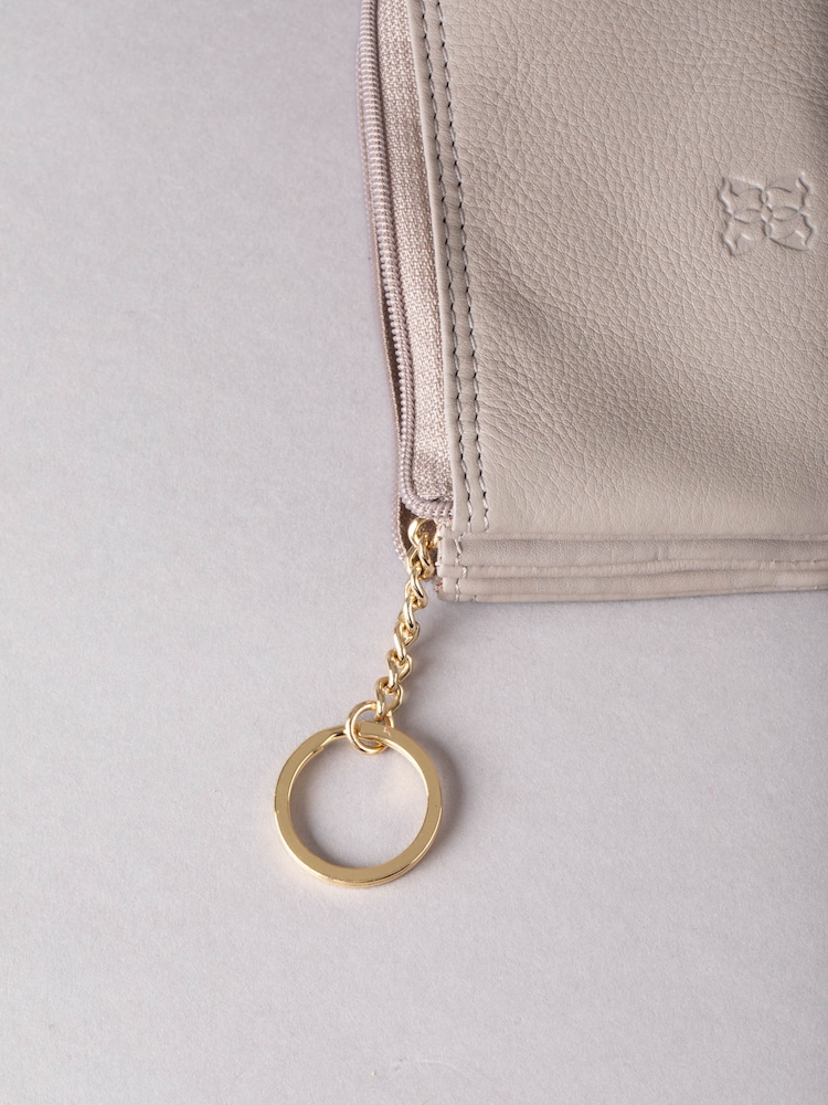 Lakeland Leather Grey Multi Pocket Coin Purse - Image 4 of 5