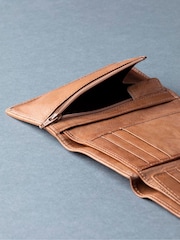 Jasnobrązowy - Skórzany portfel trzyczęściowy Lakeland Leather Bowston - Image 5 of 6