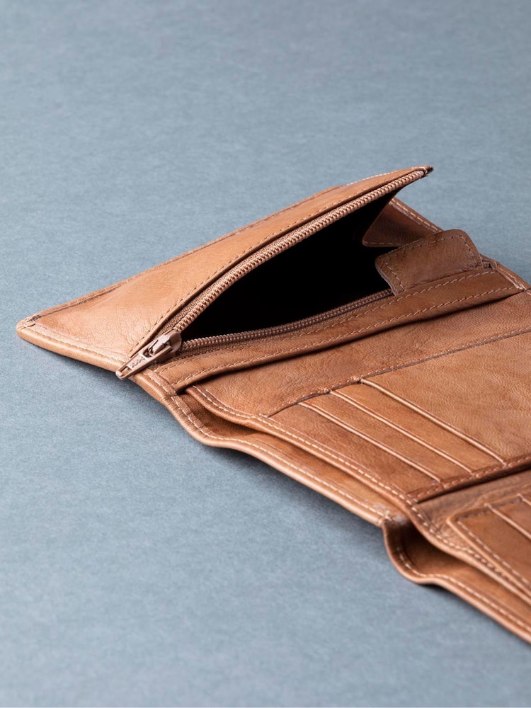 Lakeland Leather Tan Brown Bowston Tri-Fold Wallet - Image 5 of 6