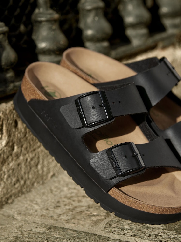 Birkenstock Black Birko Flor Papillio Flex Platform Sandals - Image 6 of 6