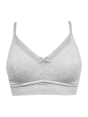 Pour Moi Grey Love to Lounge Cotton Non Wired Bra - Image 3 of 4