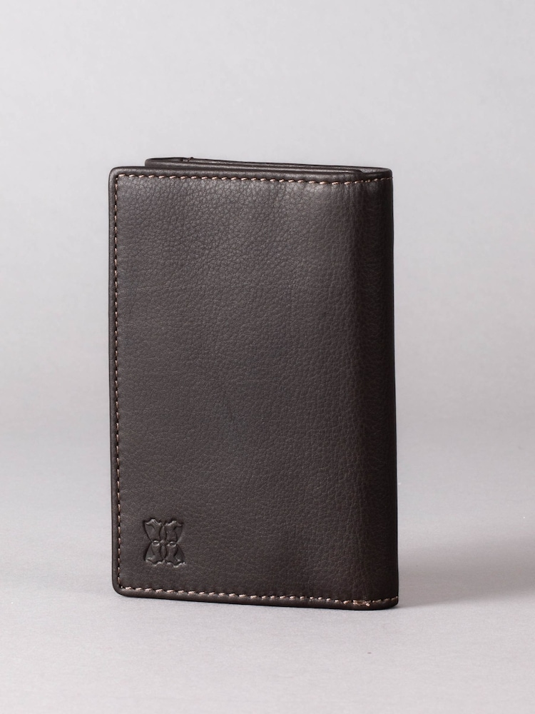 Brązowy - Skórzany portfel trzyczęściowy Lakeland Leather Bowston - Image 1 of 5