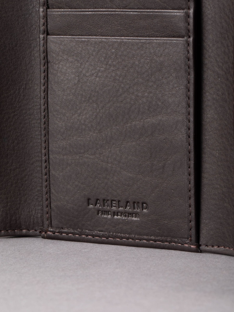 Brązowy - Skórzany portfel trzyczęściowy Lakeland Leather Bowston - Image 5 of 5
