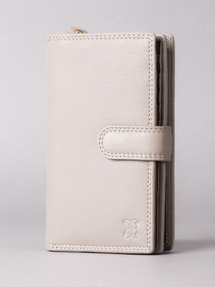 Lakeland Leather Grey Medium Tab Purse - Image 1 of 5