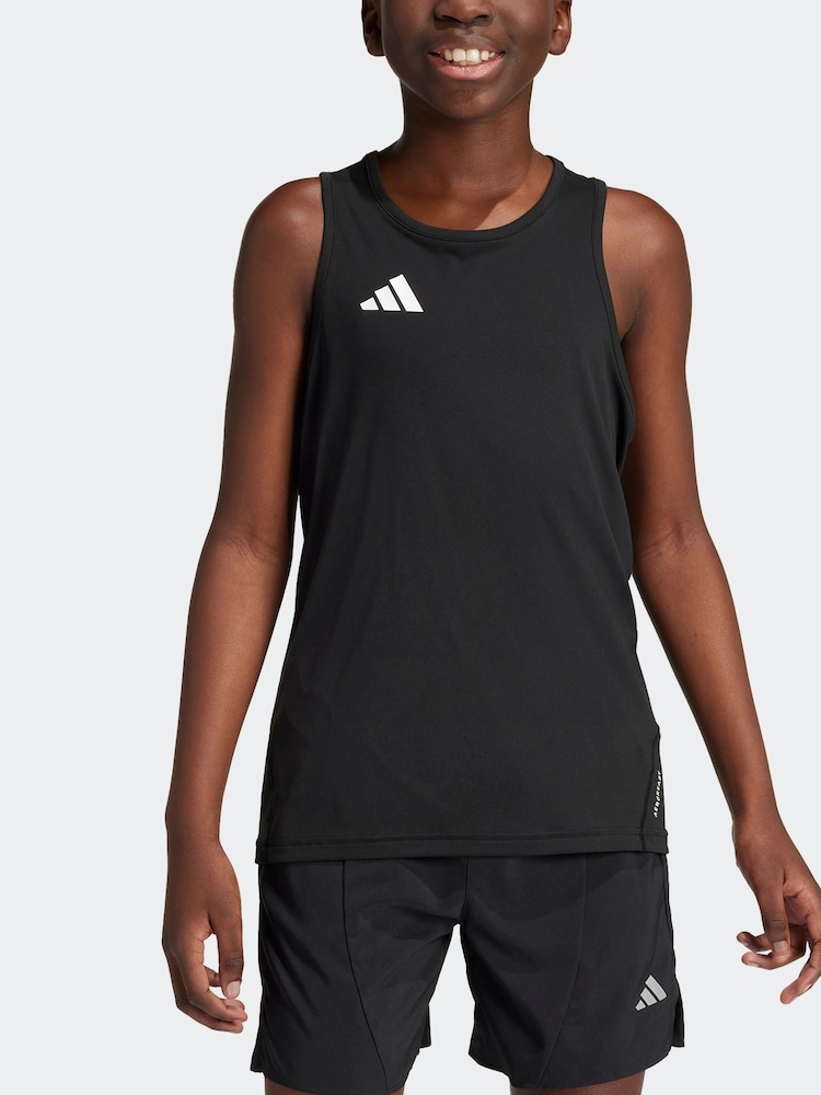 adidas Black Kids Team Tank Top - Image 3 of 12
