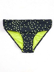 Marineblau/Limettengrün gepunktet - Mint Velvet Bauchformende Bikinihose - Bild 4 von 4