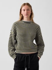 Grün gestreift - Gap Oversized Rolled Neck Jumper - Bild 1 von 4