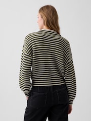 Grün gestreift - Gap Oversized Rolled Neck Jumper - Bild 2 von 4