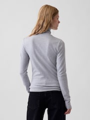 Gap Grey Modern Turtle Neck Long Sleeve T-Shirt - Image 2 of 4