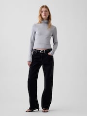 Gap Grey Modern Turtle Neck Long Sleeve T-Shirt - Image 3 of 4
