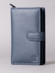 Lakeland Leather Navy Blue Medium Leather Tab Purse - Image 2 of 5