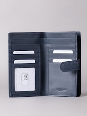 Lakeland Leather Navy Blue Medium Leather Tab Purse - Image 4 of 5
