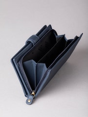 Lakeland Leather Navy Blue Medium Leather Tab Purse - Image 5 of 5