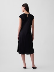 Gap Black Cap-Sleeve Knee-Length Dress - Image 2 of 4