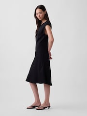 Gap Black Cap-Sleeve Knee-Length Dress - Image 3 of 4