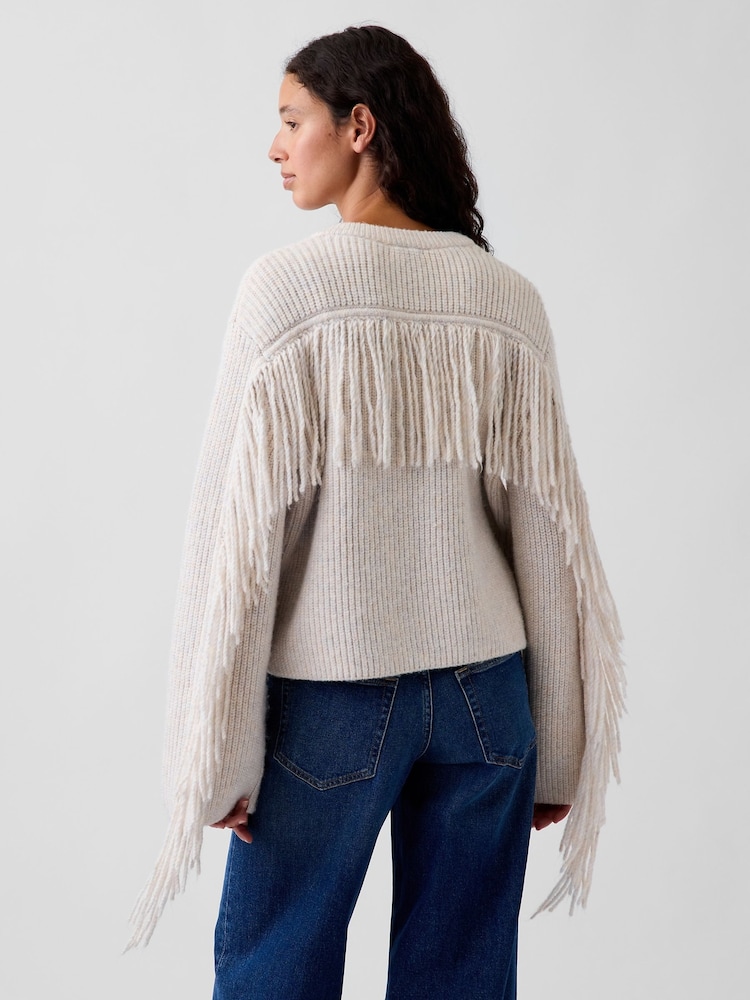 Μπεζ - Gap Relaxed Fringe Cardigan - Εικόνα 2 από 4 Μπεζ - Gap Relaxed Fringe Cardigan - Εικόνα 2 από 4