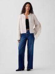 Μπεζ - Gap Relaxed Fringe Cardigan - Εικόνα 3 από 4