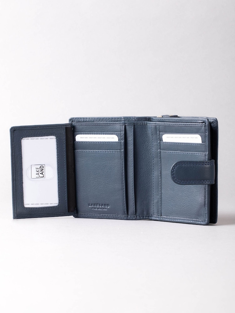 Lakeland Leather Navy Blue Small Tab Purse - Image 3 of 5