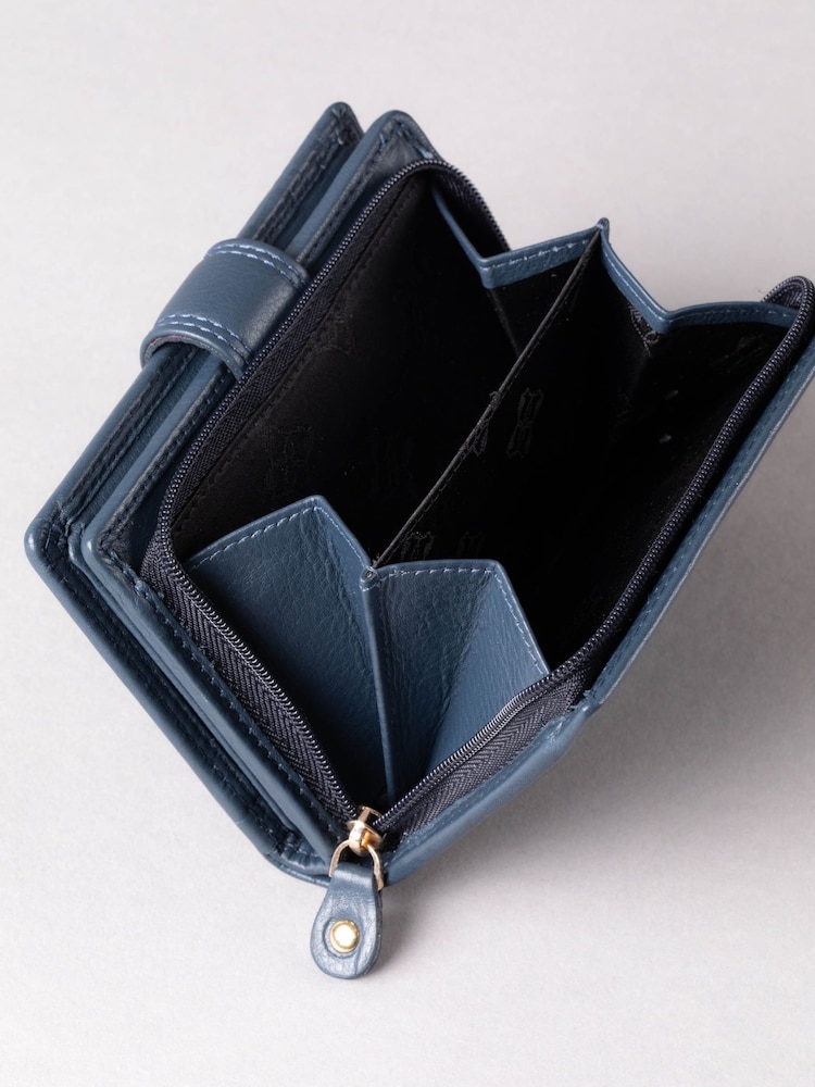 Lakeland Leather Navy Blue Small Tab Purse - Image 4 of 5