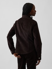 Gap Dark Brown Corduroy Fitted Shirt - Image 2 of 4