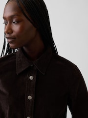 Gap Dark Brown Corduroy Fitted Shirt - Image 4 of 4