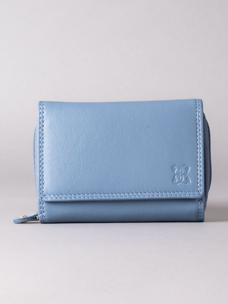 Lakeland Leather Light Blue Small Purse - Image 1 of 5