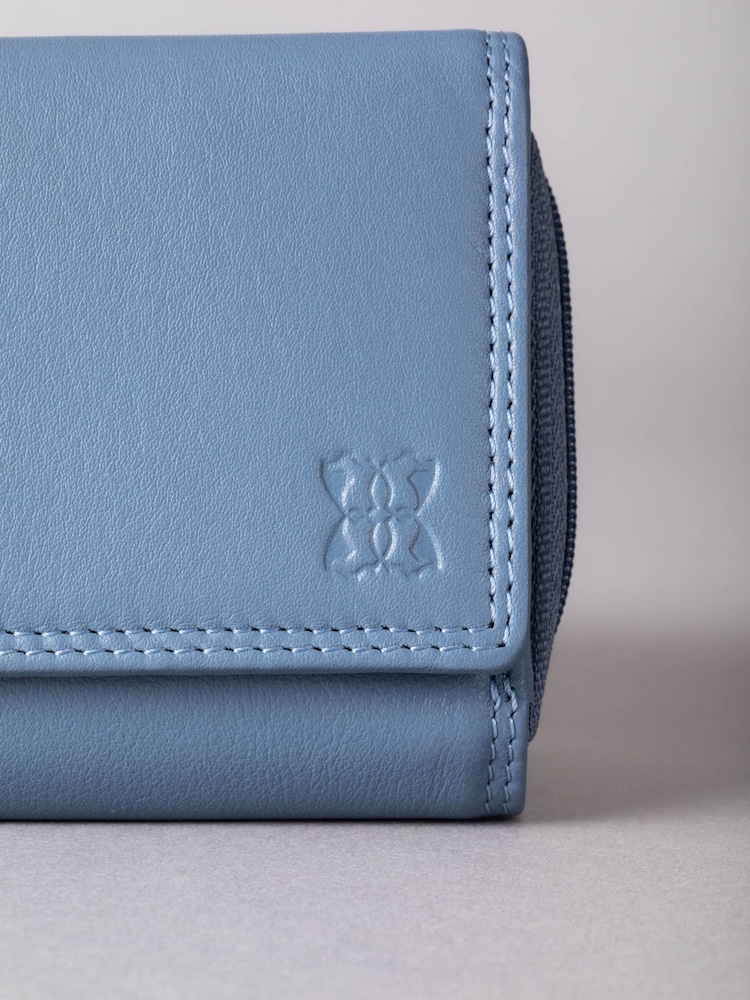 Lakeland Leather Light Blue Small Purse - Image 5 of 5
