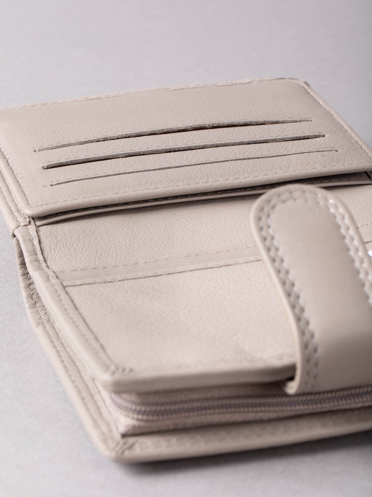 Grå - Lakeland Leather Small Tab Handväska - Bild 5 av 5