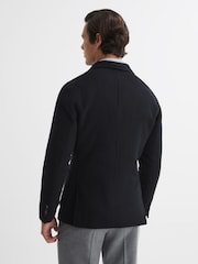 Mornarica - Reiss Flutter ozek kroj Volnena mešanica Single Breasted blazer - Slika 5 iz 7