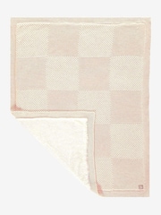 The Little Tailor Pink 100% Cotton Plush Knitted Blanket - Image 1 of 6