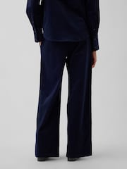 Gap Navy Corduroy Easy Wide-Leg Trousers - Image 2 of 6