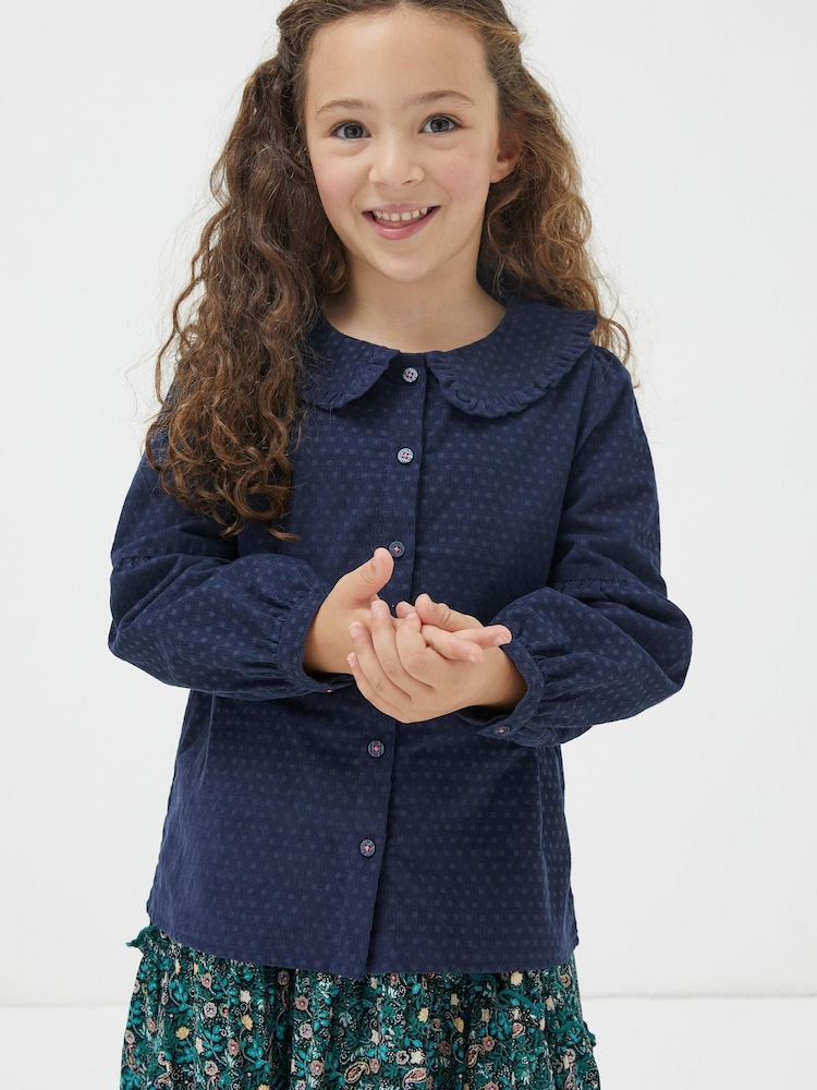 FatFace Blue Spot Cord Blouse - Image 1 of 5