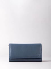 Lakeland Leather Navy Blue Small Flapover Purse - Image 2 of 4