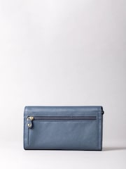Lakeland Leather Navy Blue Small Flapover Purse - Image 3 of 4