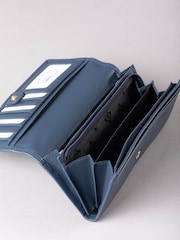 Lakeland Leather Navy Blue Small Flapover Purse - Image 4 of 4