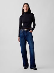 Gap Black Modern Turtle Neck Long Sleeve T-Shirt - Image 3 of 5