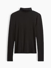 Gap Black Modern Turtle Neck Long Sleeve T-Shirt - Image 5 of 5