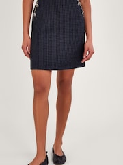 Monsoon Tilly Tweed Short Black Skirt - Image 1 of 5