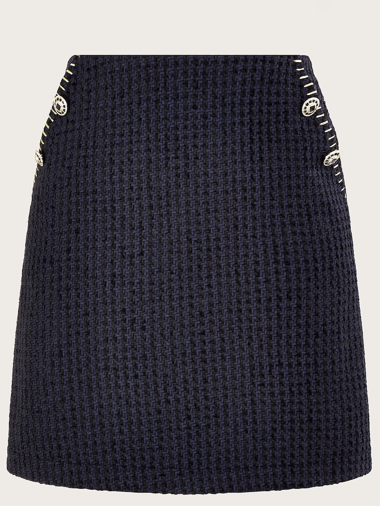 Monsoon Tilly Tweed Short Black Skirt - Image 5 of 5