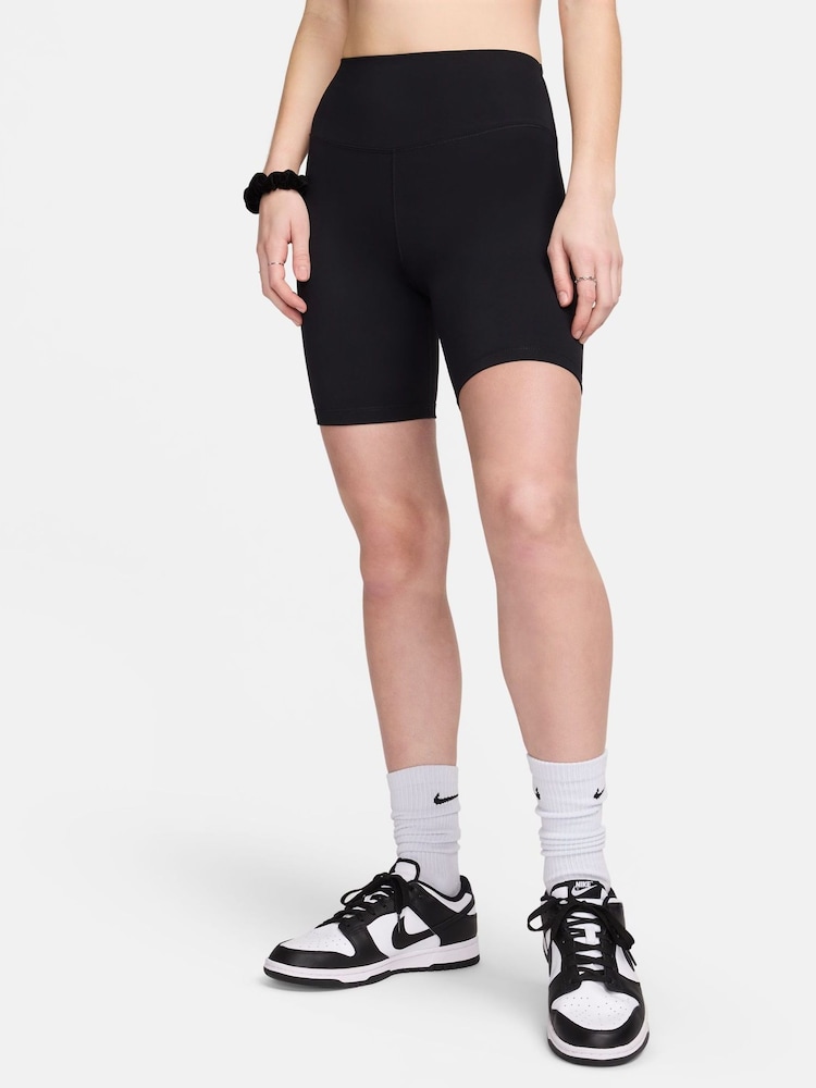 Schwarz - Nike One Dri-FIT High-Waisted 8" Cycling Shorts - Bild 1 von 9
