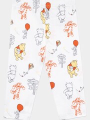 Character White Baby Winnie The Pooh Sleepsuit Bodysuit Hat And Bib 4 Piece Set - Image 3 of 5