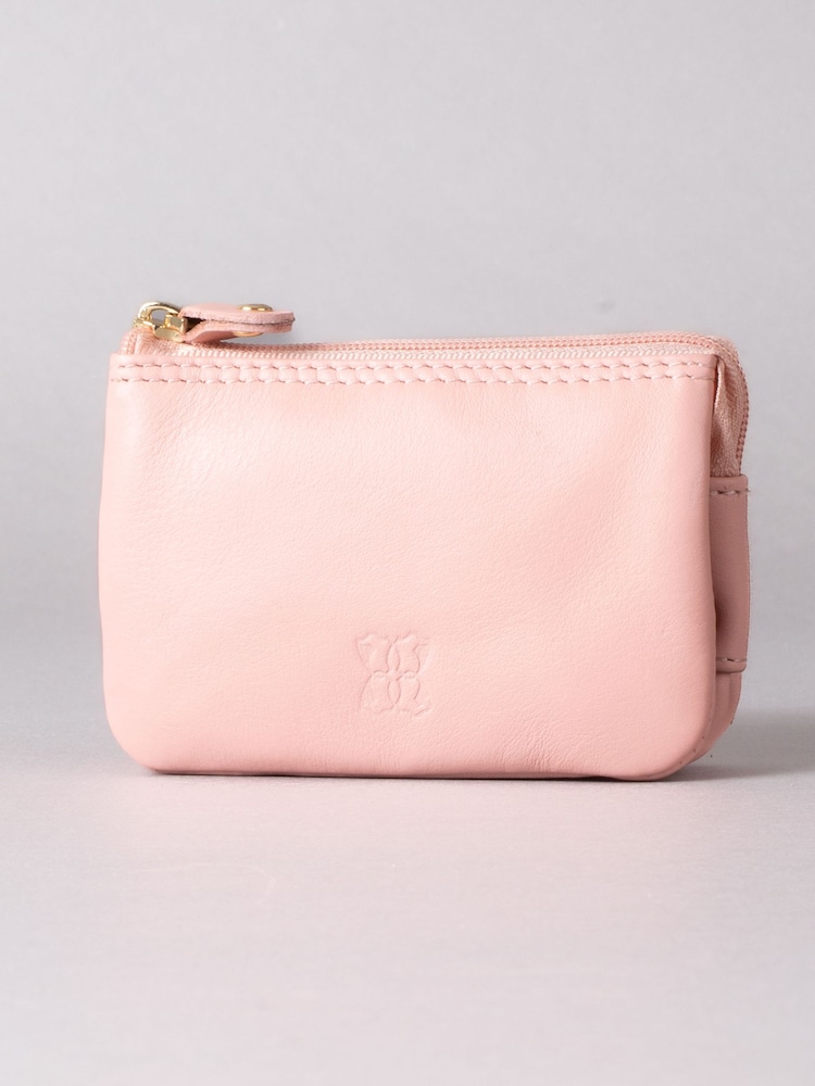 Lakeland Leather Pink Multi Pocket Coin Purse - Image 1 of 5