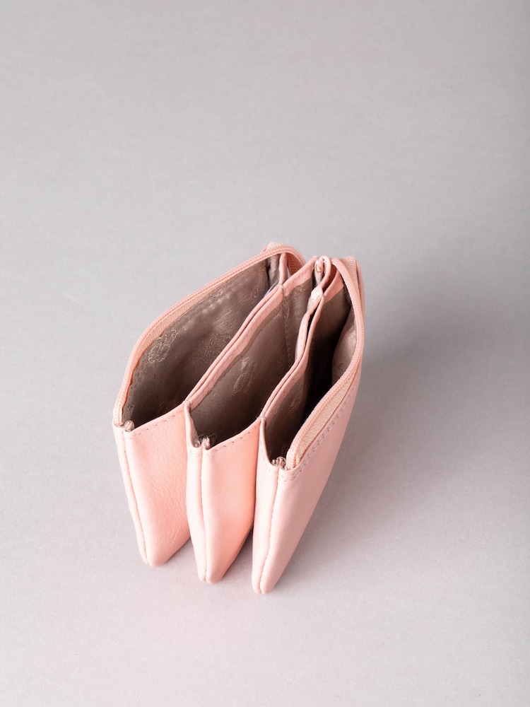 Lakeland Leather Pink Multi Pocket Coin Purse - Image 3 of 5
