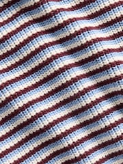 Bleu et bordeaux rayé - Gap pull oversize à col roulé - Image 4 de 4