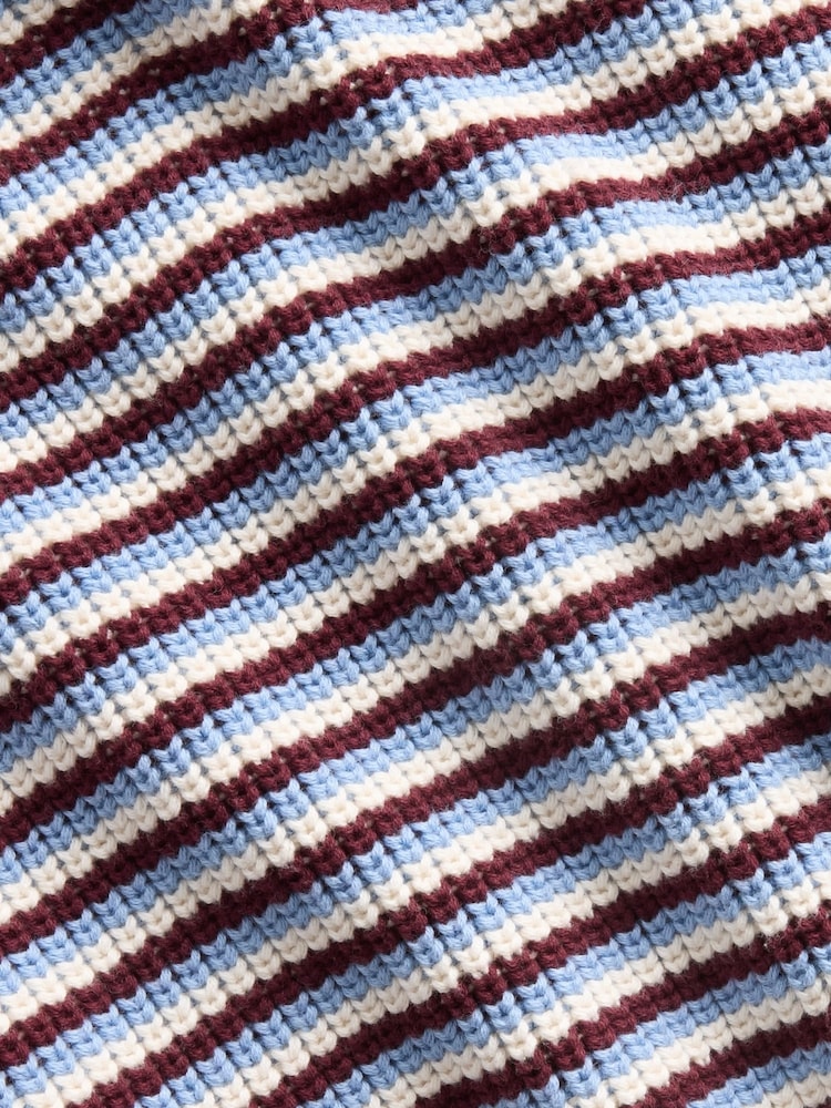 Bleu et bordeaux rayé - Gap pull oversize à col roulé - Image 4 de 4