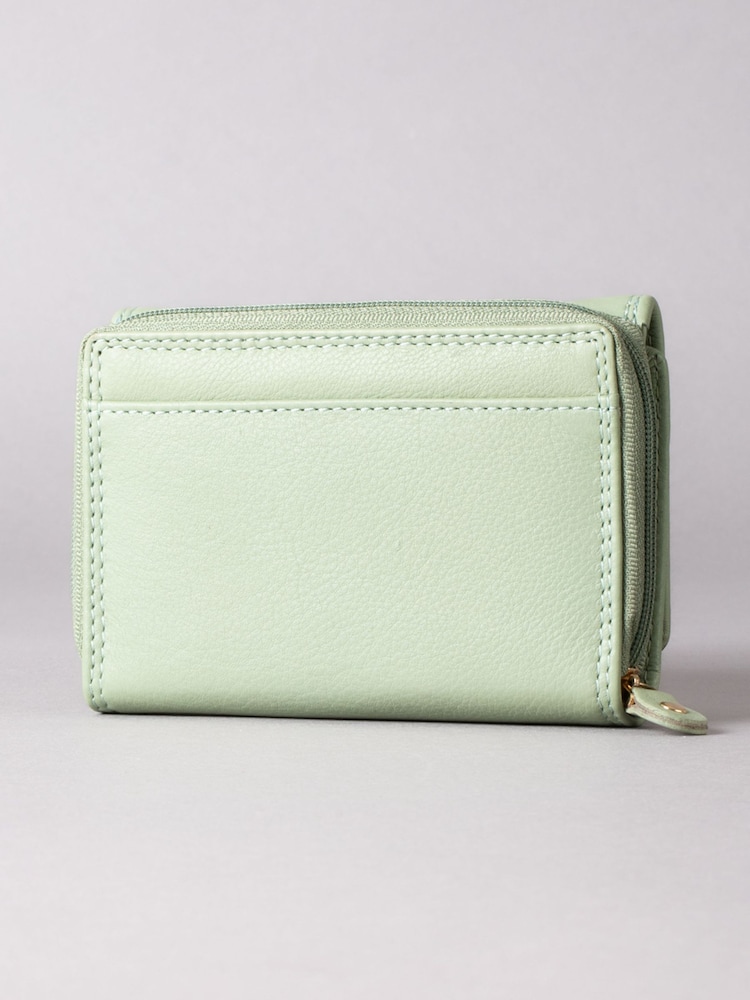 Lakeland Leather Sage Green Small Purse - Image 3 of 5