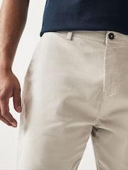 Blue/Ecru Straight Fit Stretch Chinos Shorts 2 Pack - Image 4 of 12