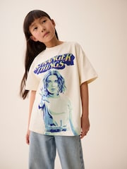 Ecru Stranger Things Oversized License T-Shirt (3-16yrs) - Image 1 of 7