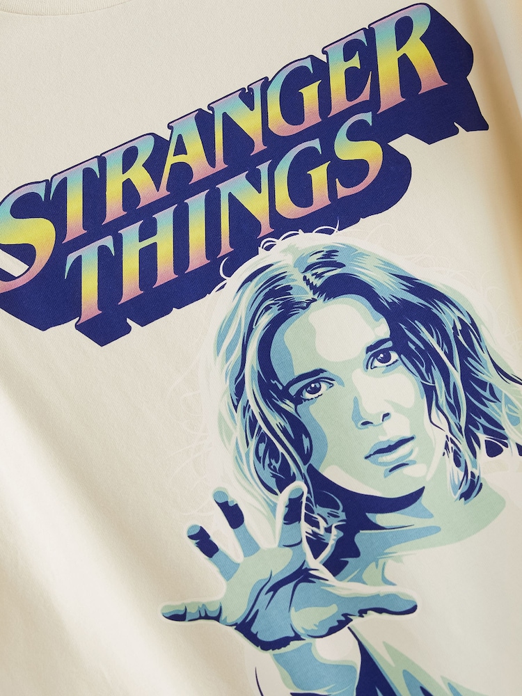 Ecru Stranger Things Oversized License T-Shirt (3-16yrs) - Image 7 of 7